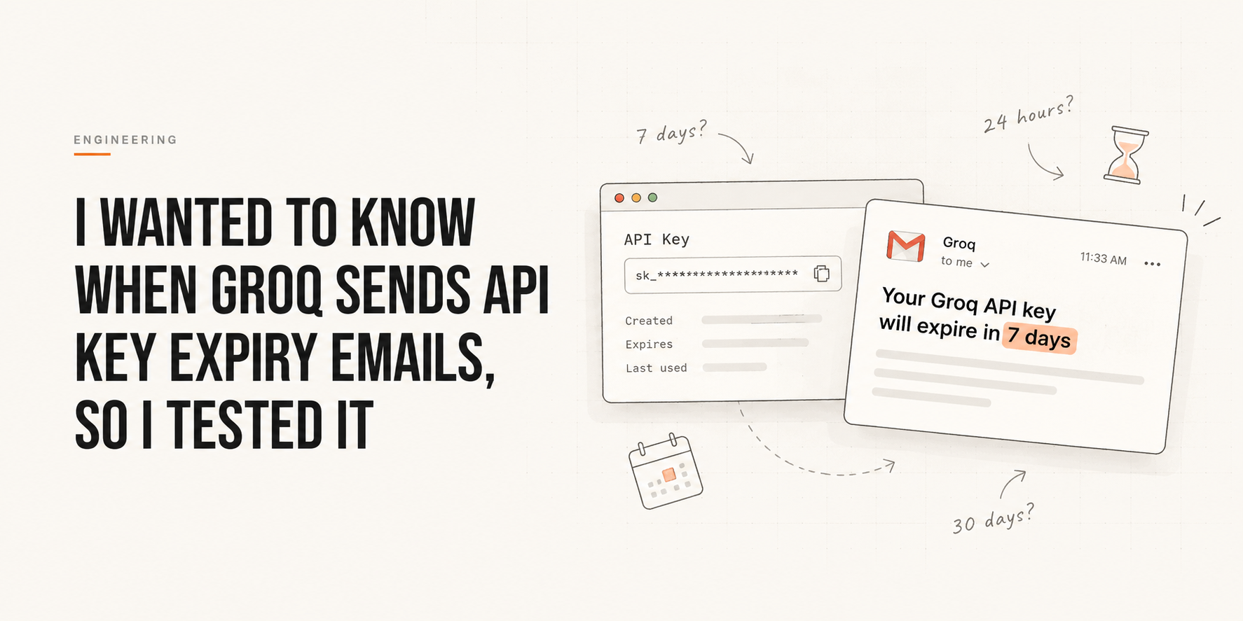 Cover image for I Wanted to Know When Groq Sends API Key Expiry Emails, So I Tested It